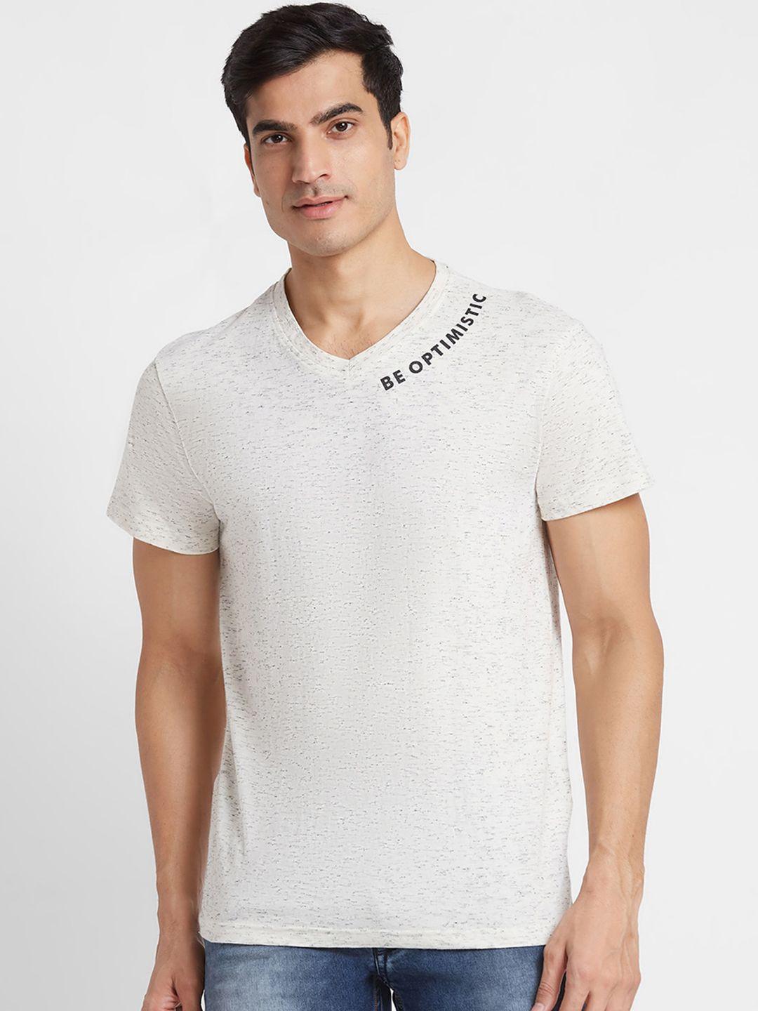 globus v-neck pure cotton t-shirt