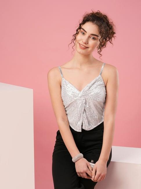 globus white embellished top