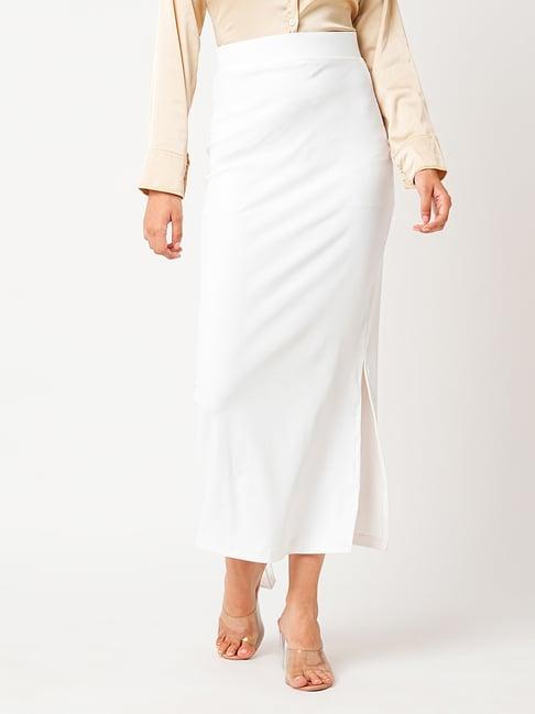 globus white midi skirt