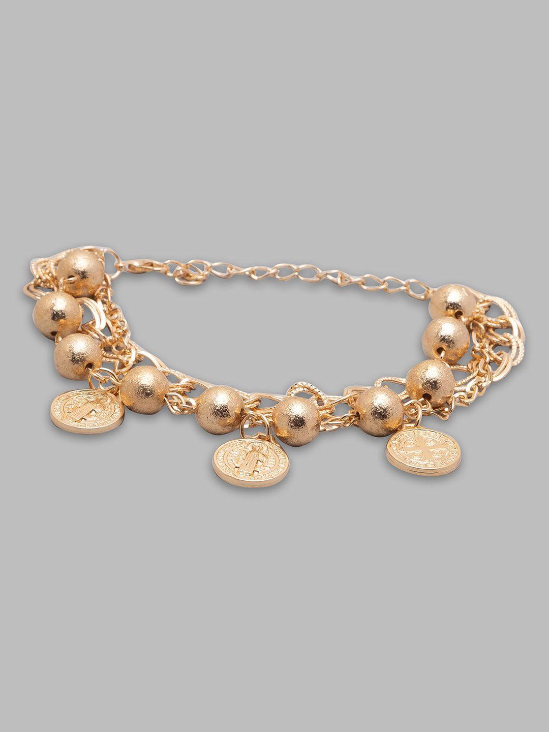 globus women gold-plated charm bracelet