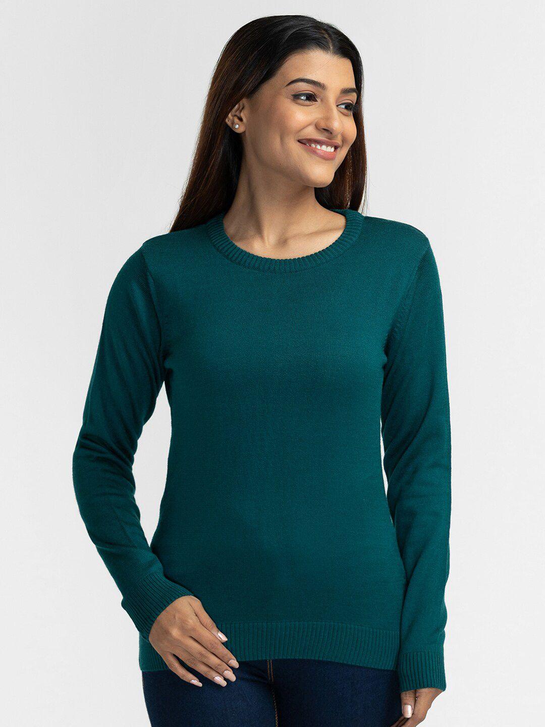 globus women green pullover