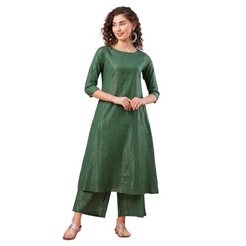 globus women kurta set (3641156002_teal_m)