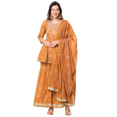 globus women kurta sets (3641567002_mustard_s)