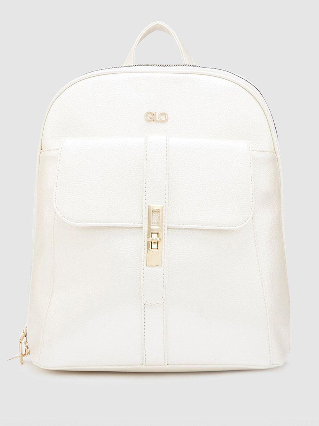 globus women off-white ergonomic medium backpack