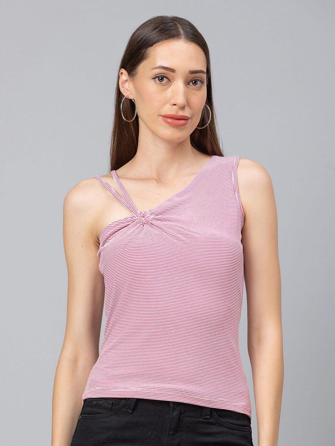 globus women pink striped top