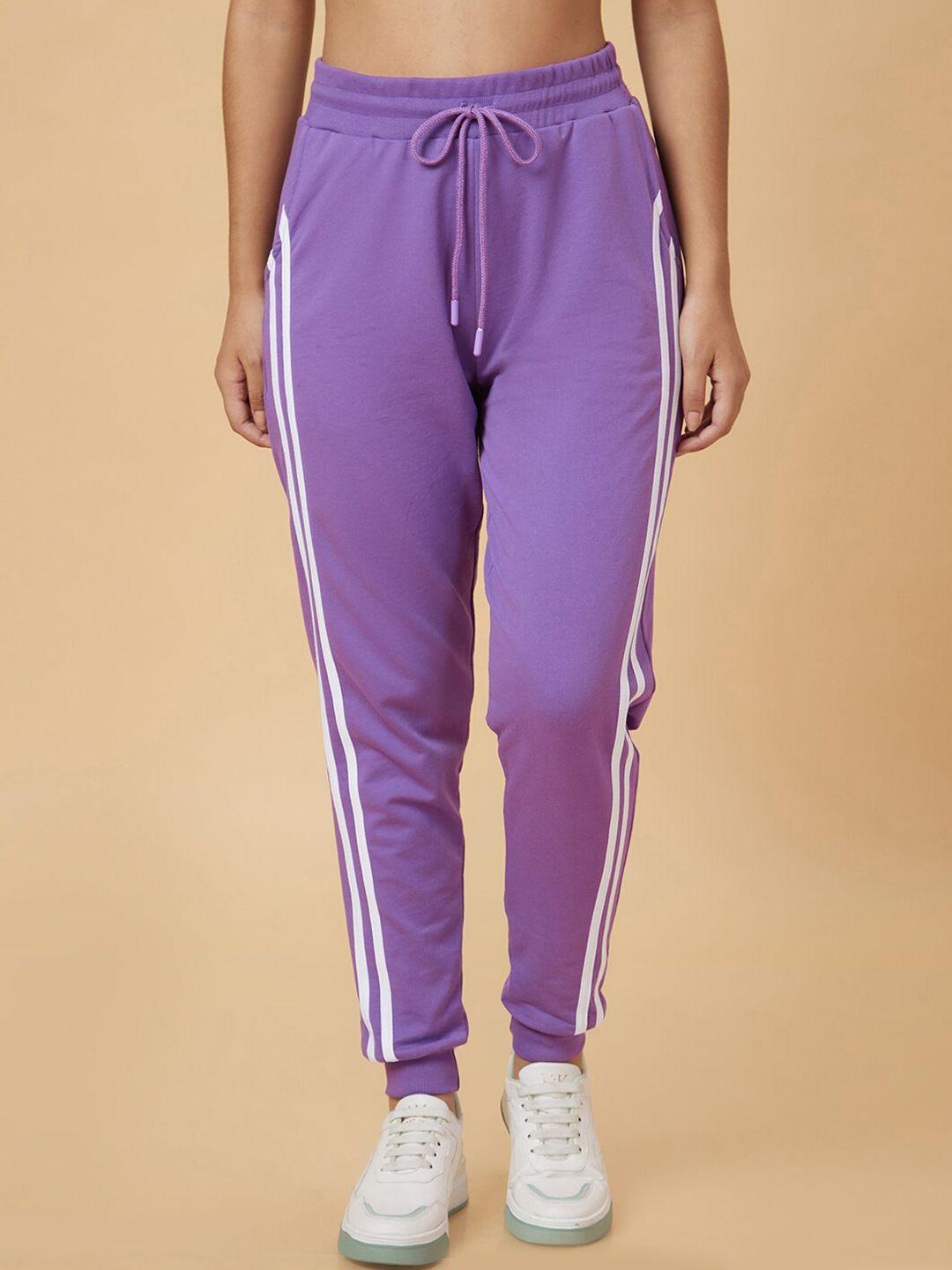 globus women purple high-rise trousers