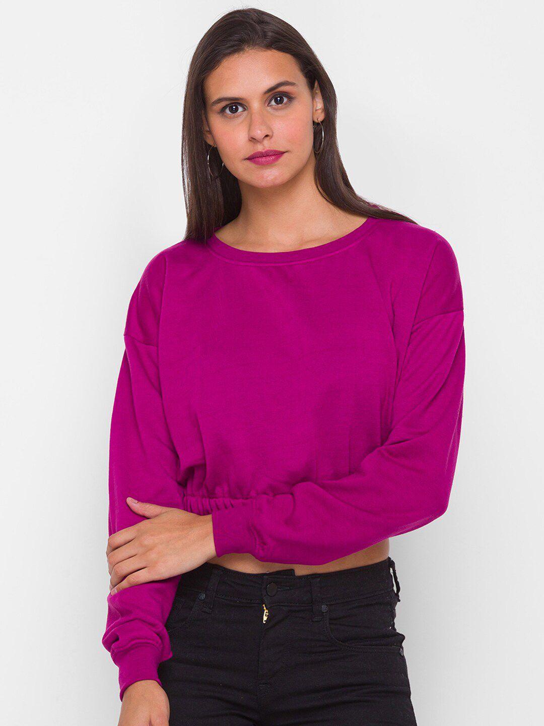 globus women purple sweatshirt