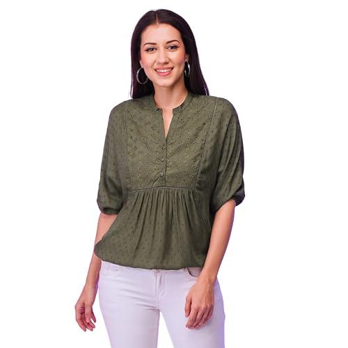 globus women top (3641233004_olive_xl)