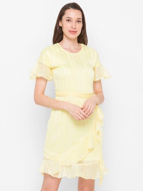 globus yellow a-line dress