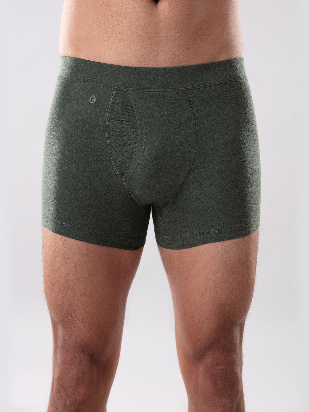 gloot men olive green trunk with anti odor & cool mesh zones