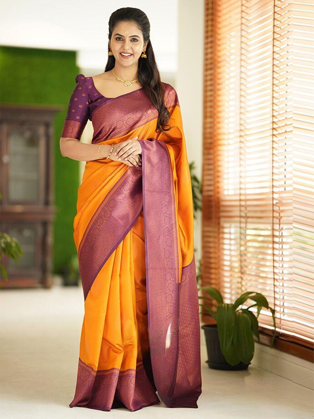 glorisa ethnic motifs pure silk zari kanjeevaram saree