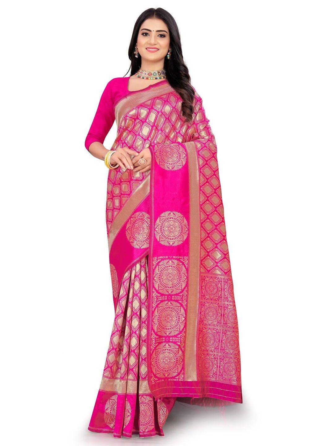 glorisa ethnic motifs woven design zari kanjeevaram saree