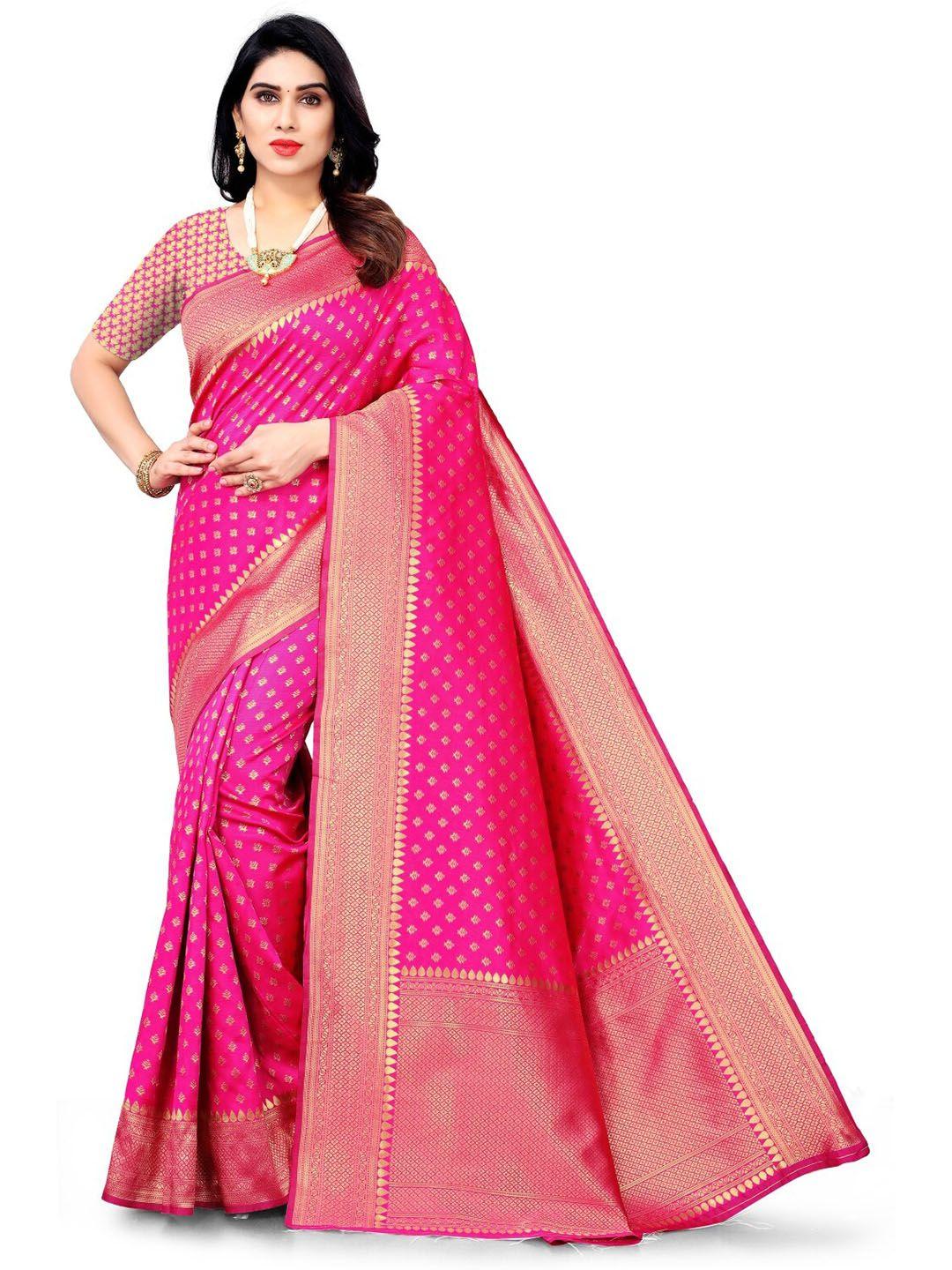 glorisa floral woven design zari silk banarasi saree