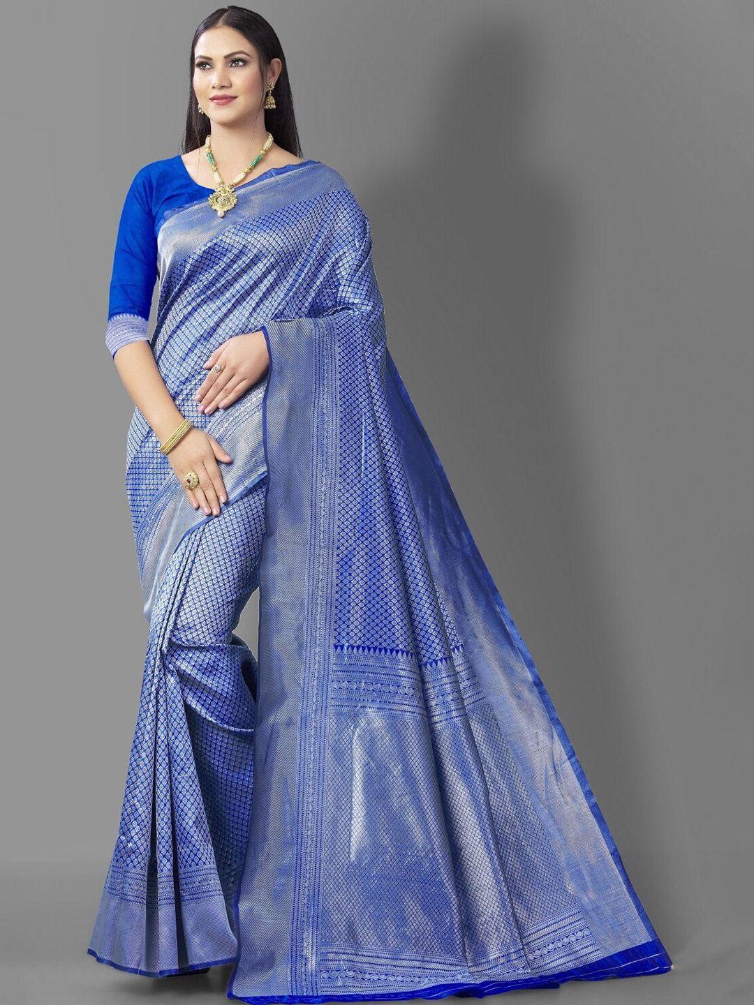 glorisa geometric woven design zari silk banarasi saree