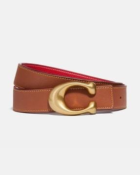 glove tanned leather reversible belt
