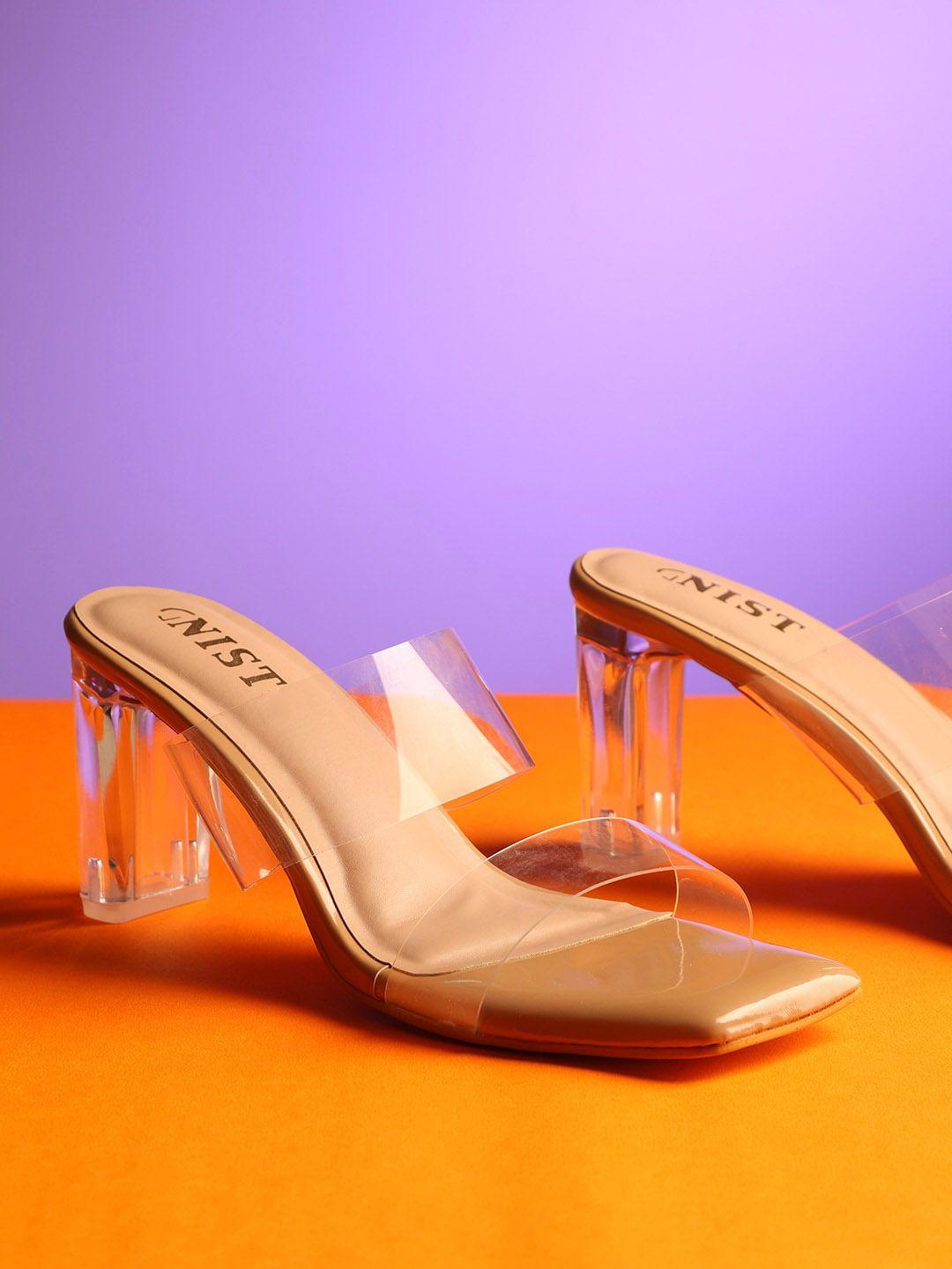 gnist two strap block heels