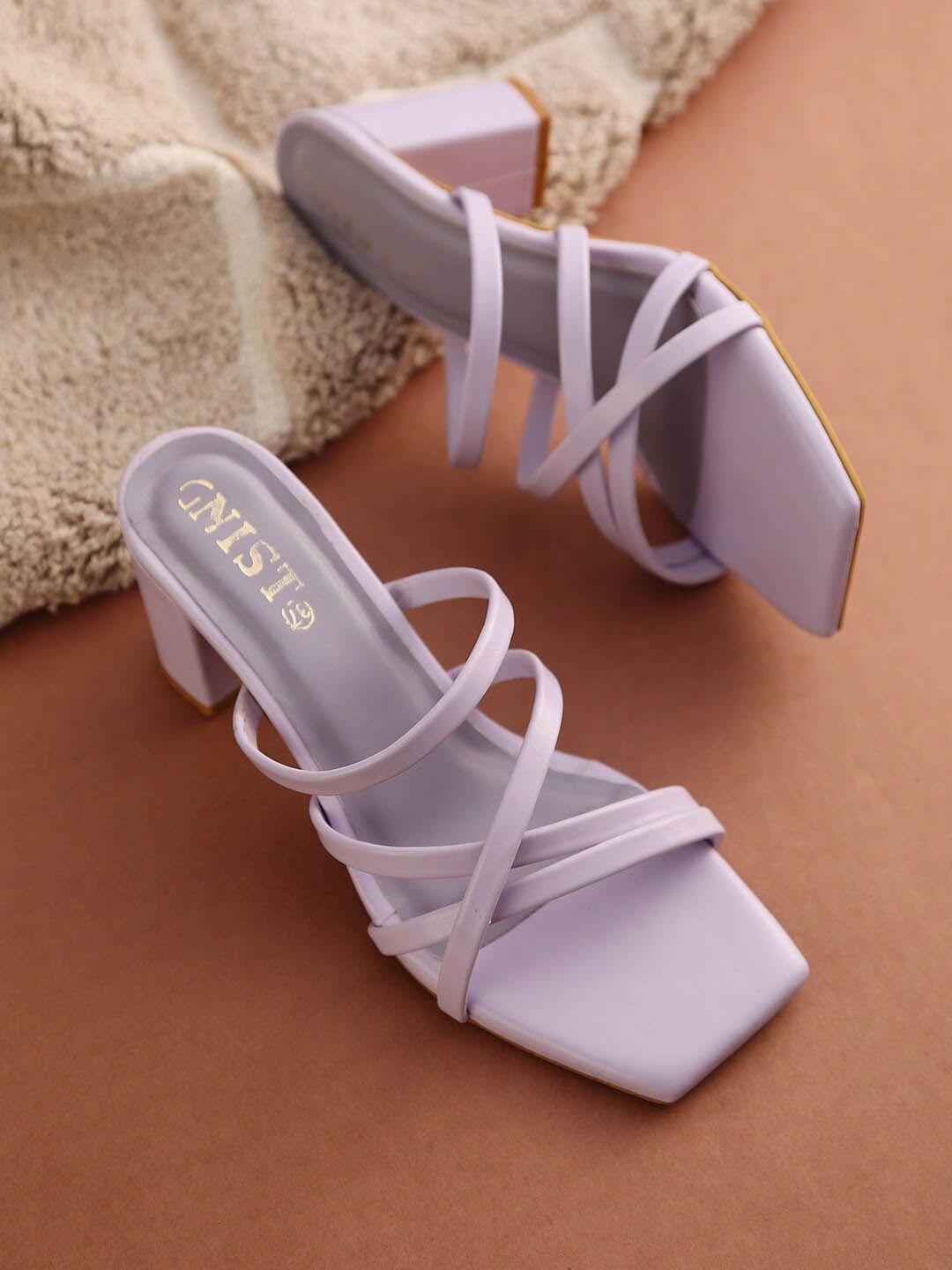 gnist lavender block sandals