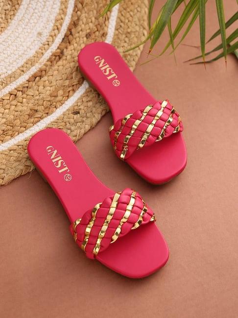 gnist women's hot pink casual sandals