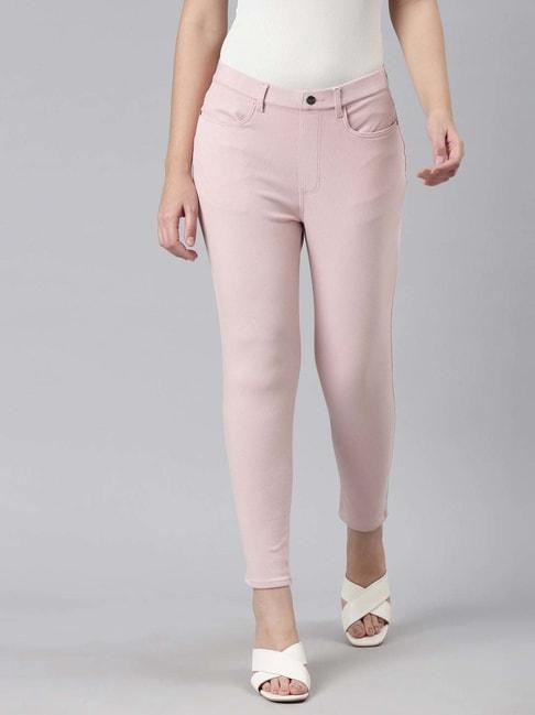 go colors! baby pink mid rise jeggings