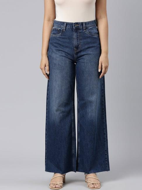 go colors! blue relaxed fit high rise jeans