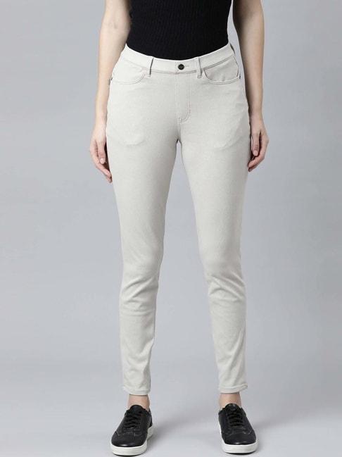 go colors! grey mid rise jeggings
