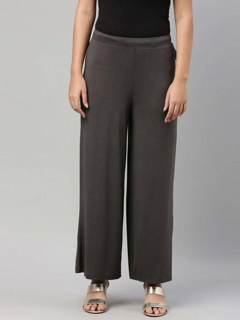 go colors! grey relaxed fit palazzos