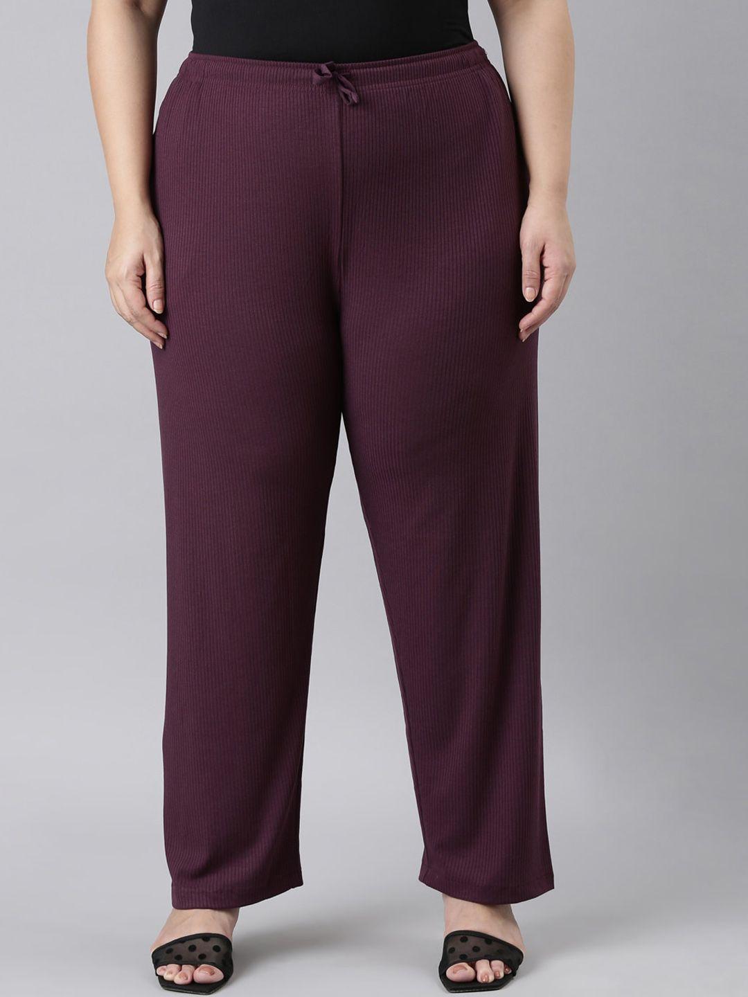 go colors plus size women relaxed loose fit parallel trousers