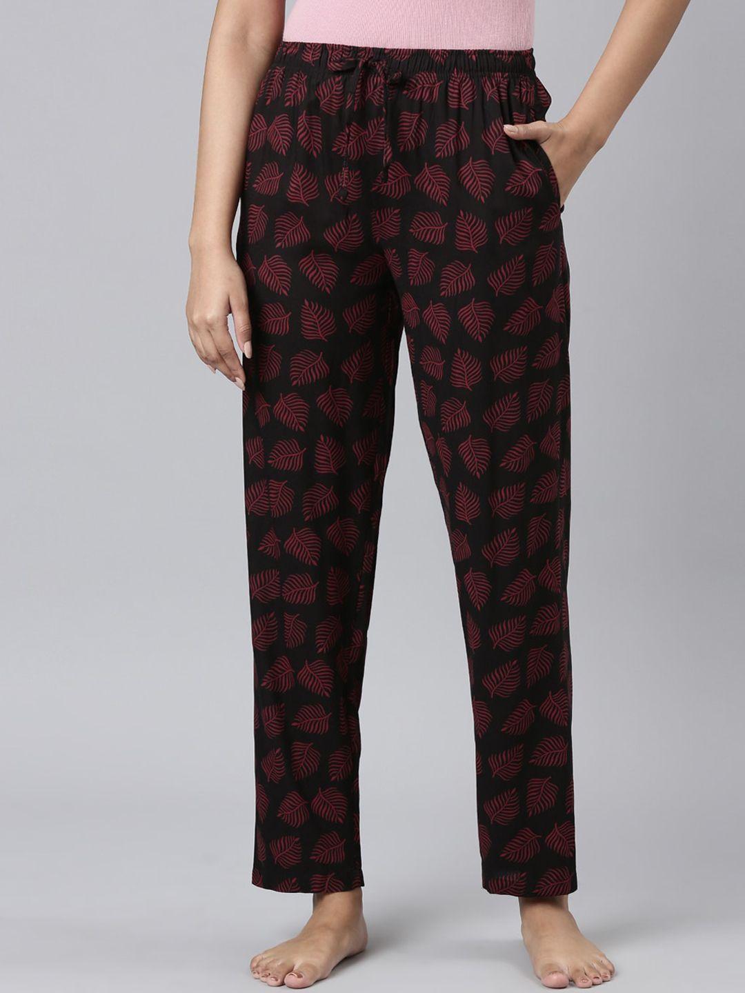 go colors women printed relaxed-fit lightweight lounge pants