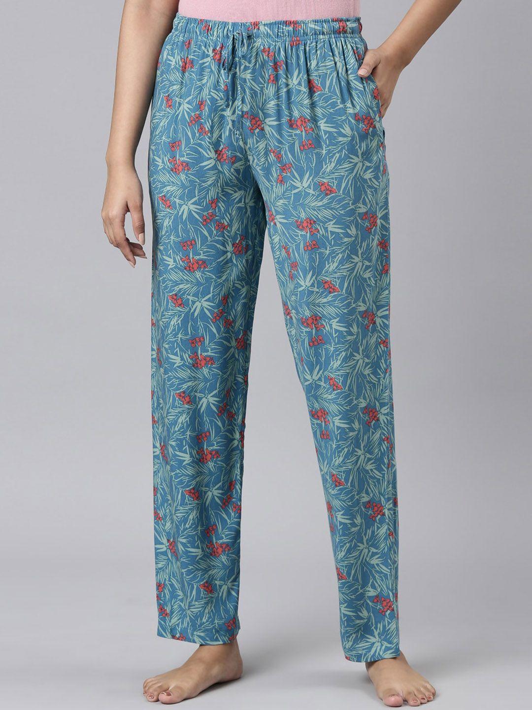 go colors women printed relaxed-fit lightweight lounge pants