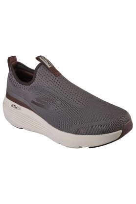 go run elevate - upraise synthetic mesh slipon men's sport shoes - brown