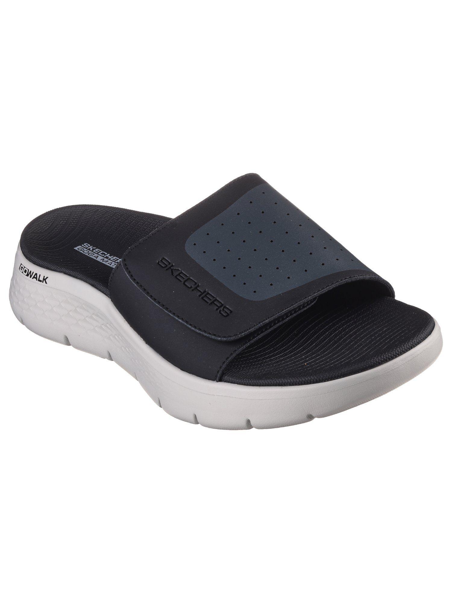 go walk flex sandal black sliders