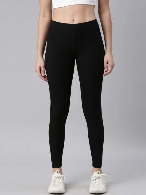 go colors! black mid rise sports tights
