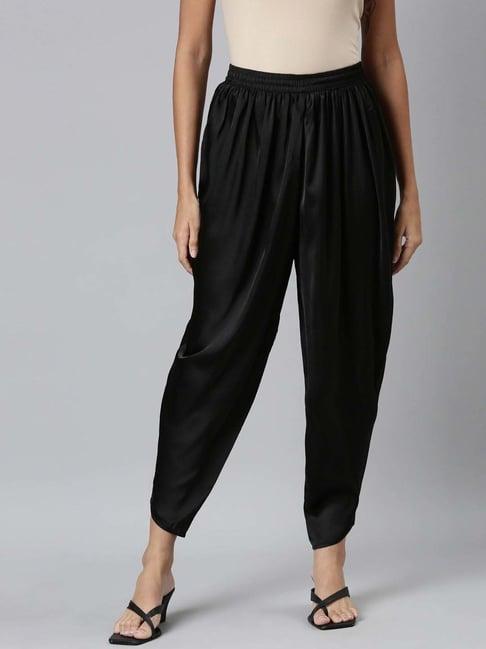 go colors! black relaxed fit dhoti pants