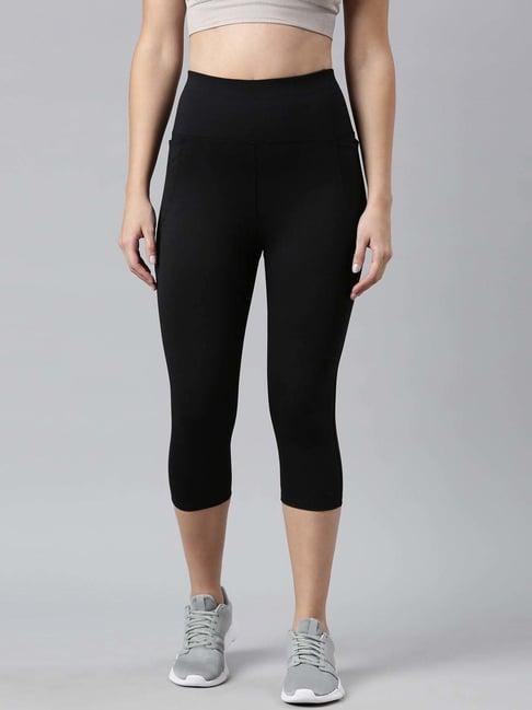 go colors! black slim fit sports capris