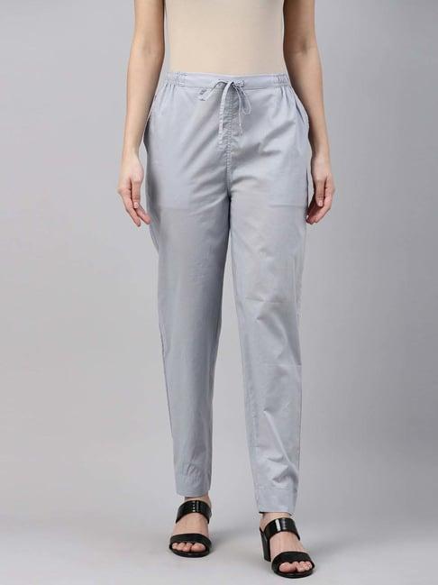 go colors! blue cotton mid rise pants