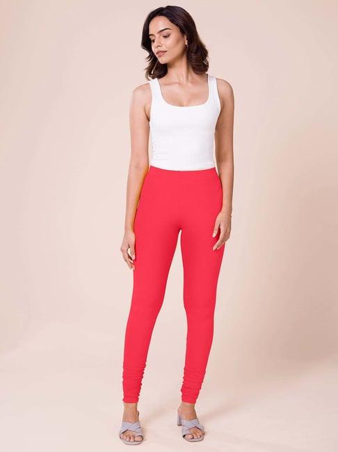 go colors! coral cotton leggings