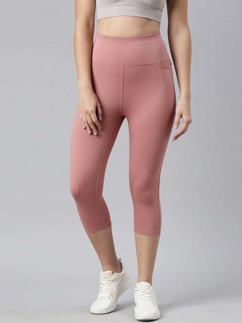 go colors! dusty pink slim fit sports capris