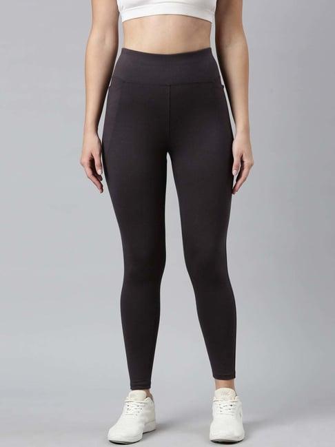 go colors! grey cotton mid rise sports tights