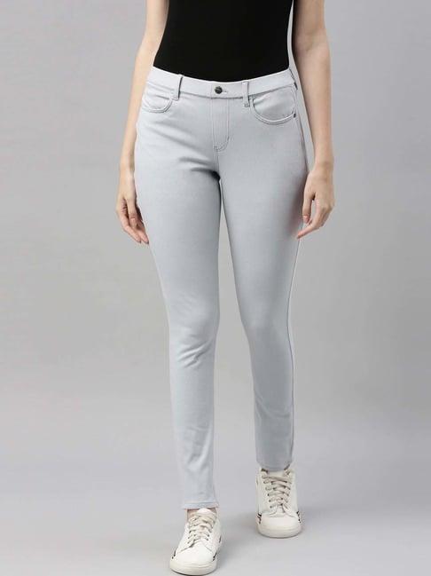 go colors! grey mid rise jeggings