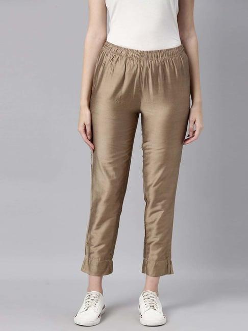 go colors! khaki tapered fit pants