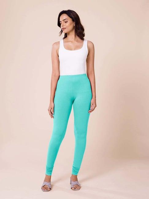 go colors! mint blue cotton leggings