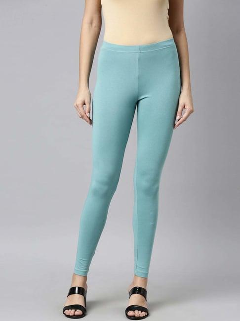 go colors! mint blue cotton leggings