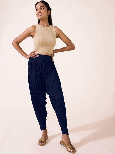 go colors! navy relaxed fit patiala pants