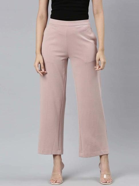 go colors! pink mid rise flared pants