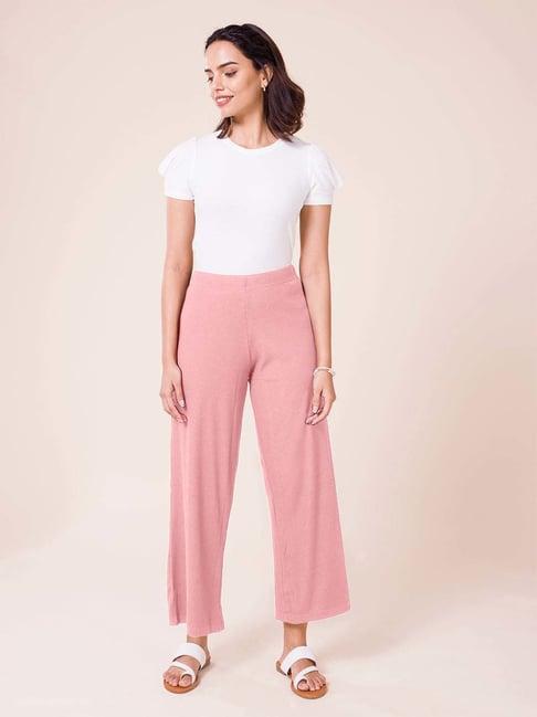 go colors! pink relaxed fit palazzos