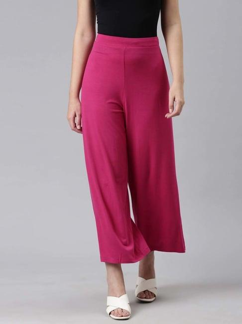 go colors! pink relaxed fit palazzos