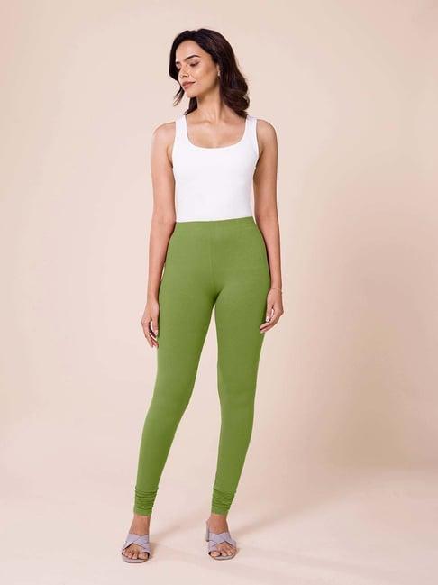 go colors! pista green cotton leggings