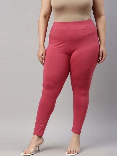 go colors! rose pink cotton leggings