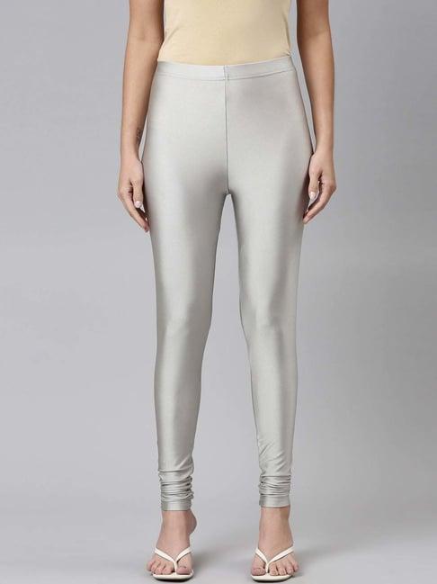 go colors! silver slim fit leggings