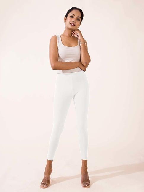 go colors! white cotton leggings